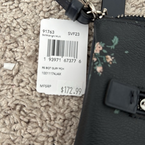 Brand New Coach Floral Zip Pouch Wristlet - Picture 2 of 3